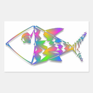 Abstract Fish Sticker