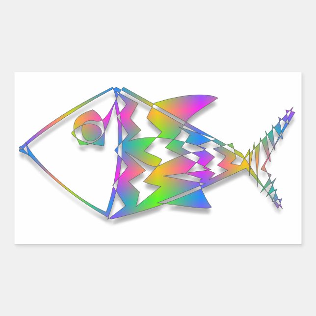 Abstract Fish Sticker (Front)