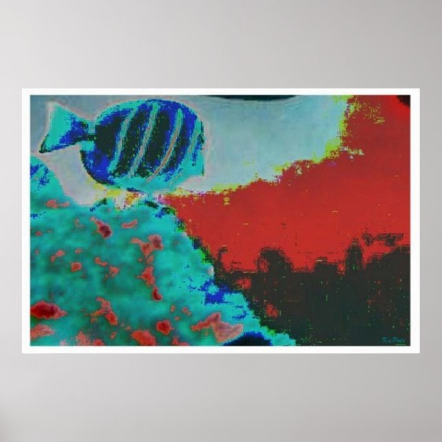 Abstract Fish Underwater Poster (Front)
