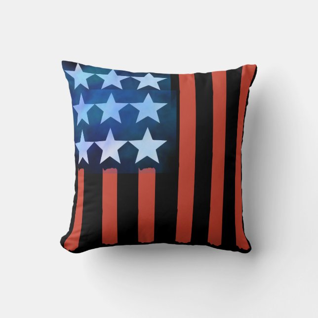 Abstract Flag Throw Pillow (Front)