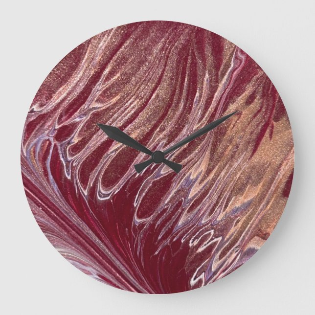 Abstract flame round clock (Front)