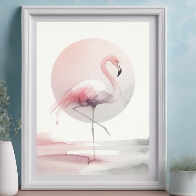 Abstract Flamingo Modern Trendy Homes Boho Poster (Creator Uploaded)