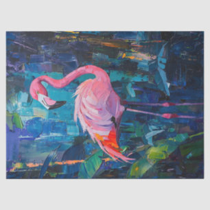 Abstract Flamingo Painting Decoupage Tissue Paper