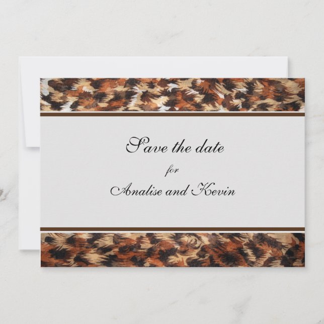 Abstract Flat Save The Date Card (Front)