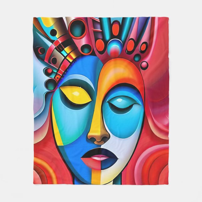 Abstract Fleece Blanket (Front)