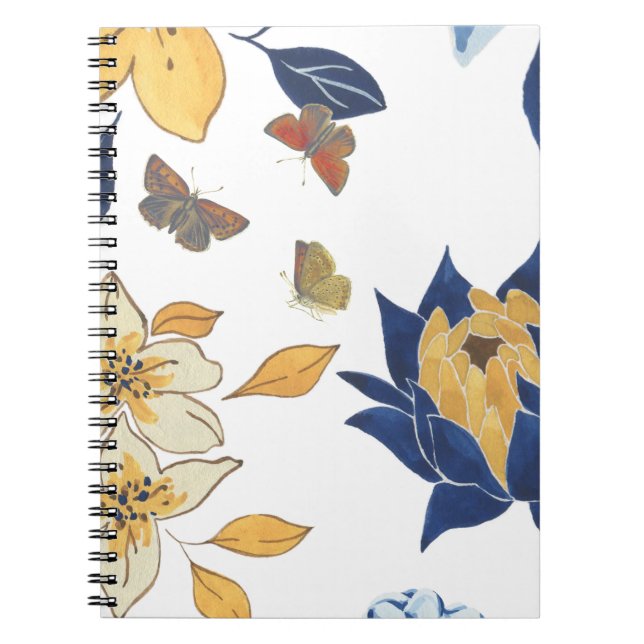 Abstract Flora Bookmark Spiral Photo Notebook (Front)