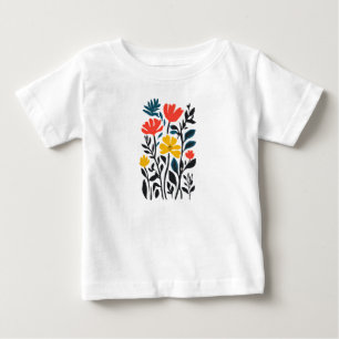 Abstract Flora, modern floral art Baby T-Shirt