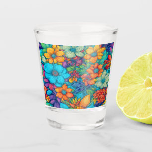 Abstract Floral #90 Shot Glass