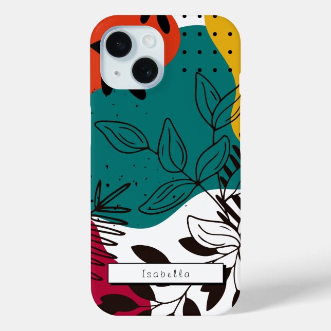 Abstract floral and colourful painting Case-Mate i Case-Mate iPhone Case (Back)