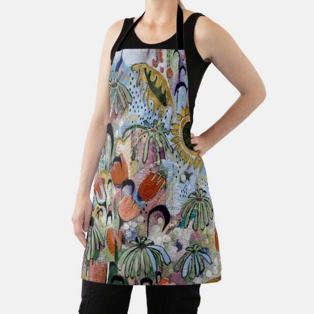 Abstract Floral Apron (Insitu)