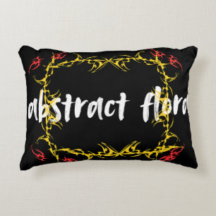Abstract Floral Art Design Modern Flower Accent Pillow