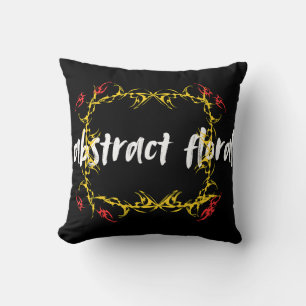 Abstract Floral Art Design   Modern Flower  Throw Pillow