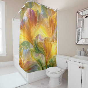 Abstract Floral Art with Yellow Petals