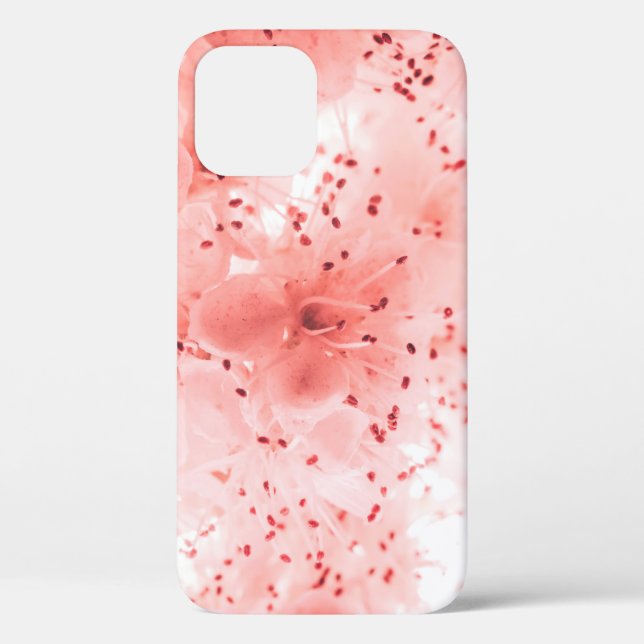 Abstract floral backdrop of pink flowers over past Case-Mate iPhone case (Back)