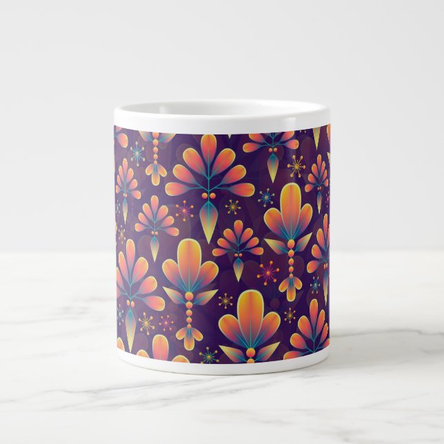 Abstract Floral Background-20335 Large Coffee Mug (Front)