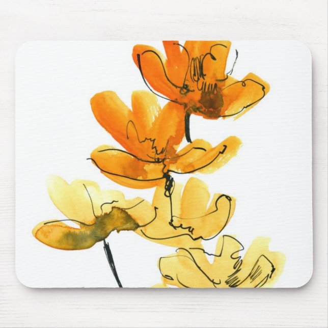 Abstract floral background mouse pad (Front)