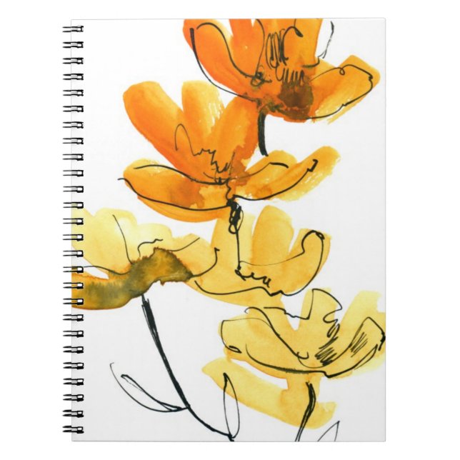 Abstract floral background notebook (Front)