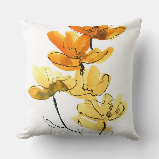 Abstract floral background throw pillow (Front)