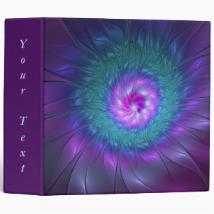 Abstract Floral Beauty Colorful Art Flower Text Binder