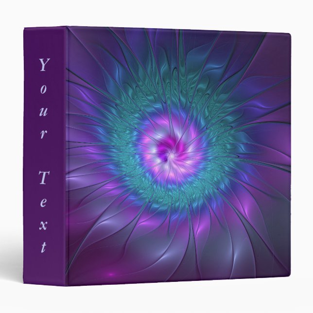 Abstract Floral Beauty Colourful Art Flower Text Binder (Front/Spine)