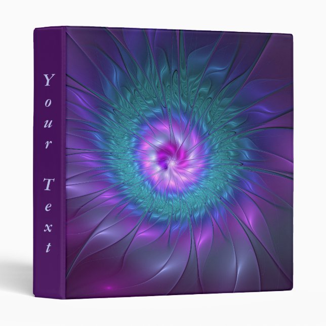 Abstract Floral Beauty Colourful Art Flower Text Binder (Front/Spine)