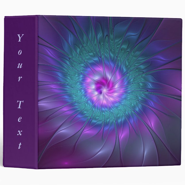 Abstract Floral Beauty Colourful Art Flower Text Binder (Front/Spine)