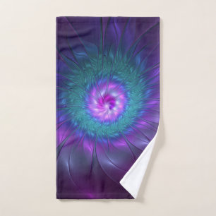 Abstract Floral Beauty Colourful Fractal Art Flowe Hand Towel