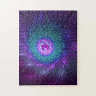 Abstract Floral Beauty Colourful Fractal Art Flowe Jigsaw Puzzle