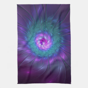 Abstract Floral Beauty Colourful Fractal Art Flowe Kitchen Towel