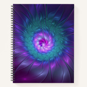 Abstract Floral Beauty Colourful Fractal Art Flowe Notebook