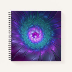 Abstract Floral Beauty Colourful Fractal Art Flowe Notebook