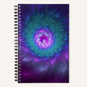 Abstract Floral Beauty Colourful Fractal Art Flowe Notebook
