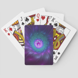 Abstract Floral Beauty Colourful Fractal Art Flowe Playing Cards