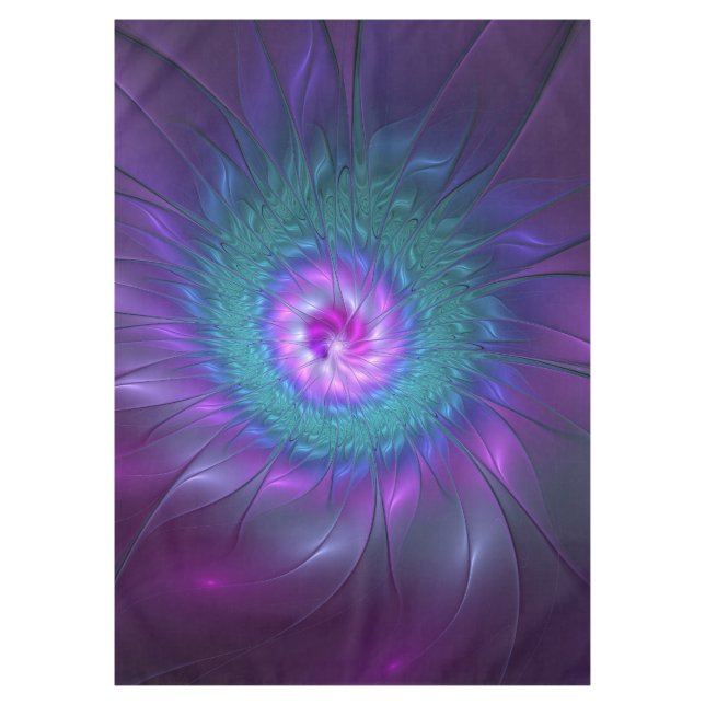 Abstract Floral Beauty Colourful Fractal Art Flowe Tablecloth (Front)