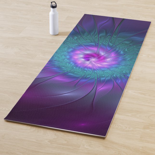 Abstract Floral Beauty Colourful Fractal Art Flowe Yoga Mat (In Situ)