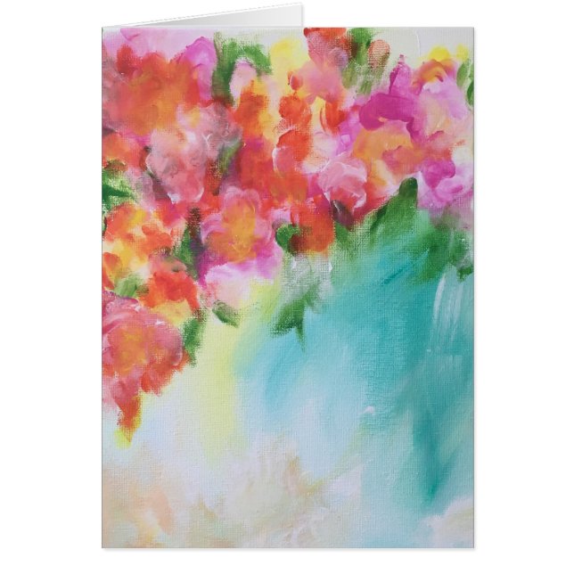 Abstract Floral Blank Card (Front)