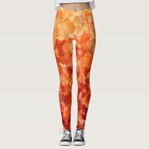 🌺 abstract Floral bold in red and pink🌺 Leggings