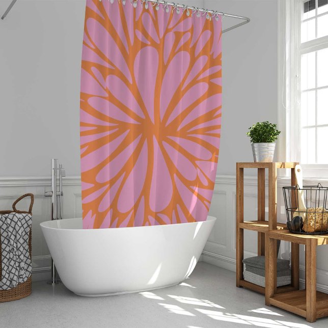 Abstract floral burst pattern pastel orange & pink (Creator Uploaded)
