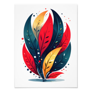 Abstract Floral Burst Photo Print