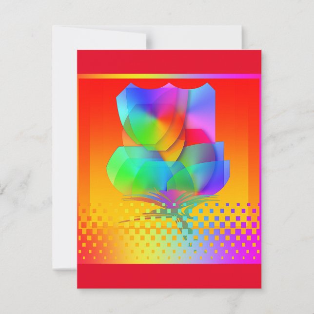 ABSTRACT FLORAL CARD (Front)