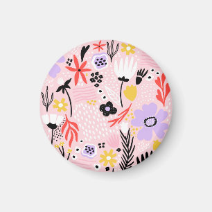 Abstract Floral: Creative Vintage Design. Magnet