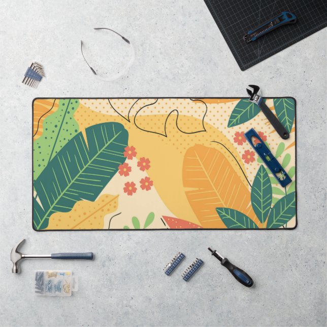 Abstract Floral Desk Mat (Workstation)