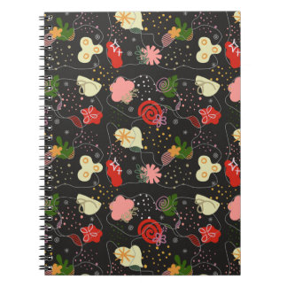 Abstract Floral Doodle Notebook