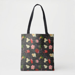 Abstract Floral Doodle Tote