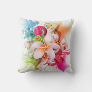 Abstract Floral Fashion Throw Pillow