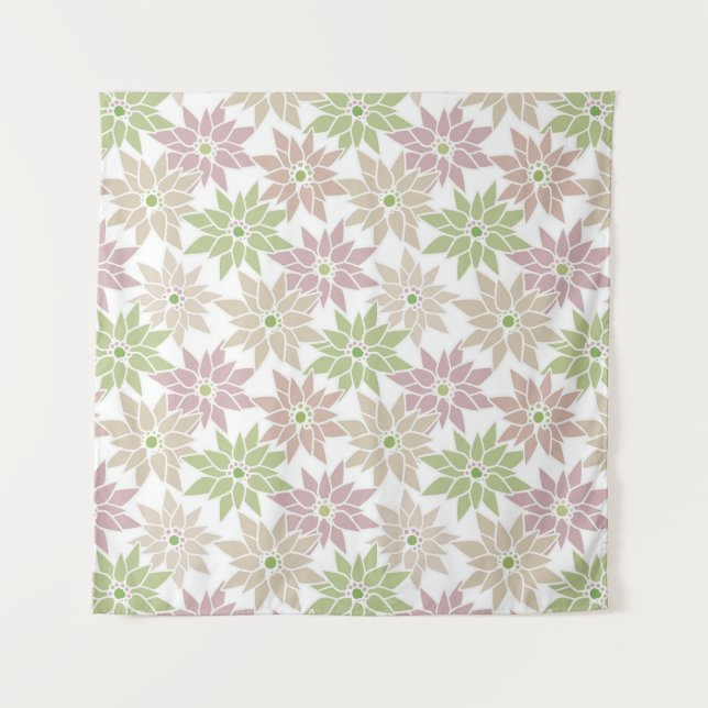 Abstract floral flowers romantic pattern cartoon r tapestry (Front)