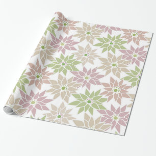 Abstract floral flowers romantic pattern cartoon r wrapping paper