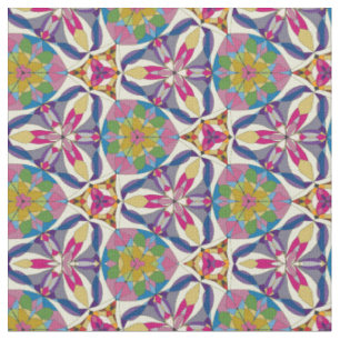 Abstract Floral Geometry Fabric