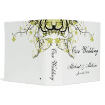 Abstract Floral Gold, Black & White Wedding