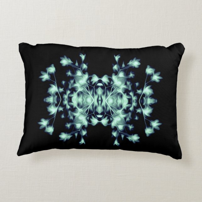 Abstract Floral Graphic Pattern Decorative Pillow (Back)